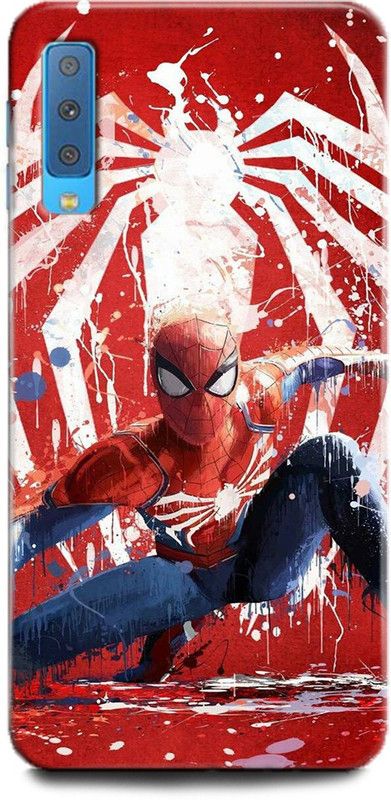 Afterglow Back Cover for SAMSUNG Galaxy A7 SPIDERMAN, LOGO, MARVAL, SUPERHERO, COMIC, PETER PARKER  (Multicolor, Shock Proof, Pack of: 1)