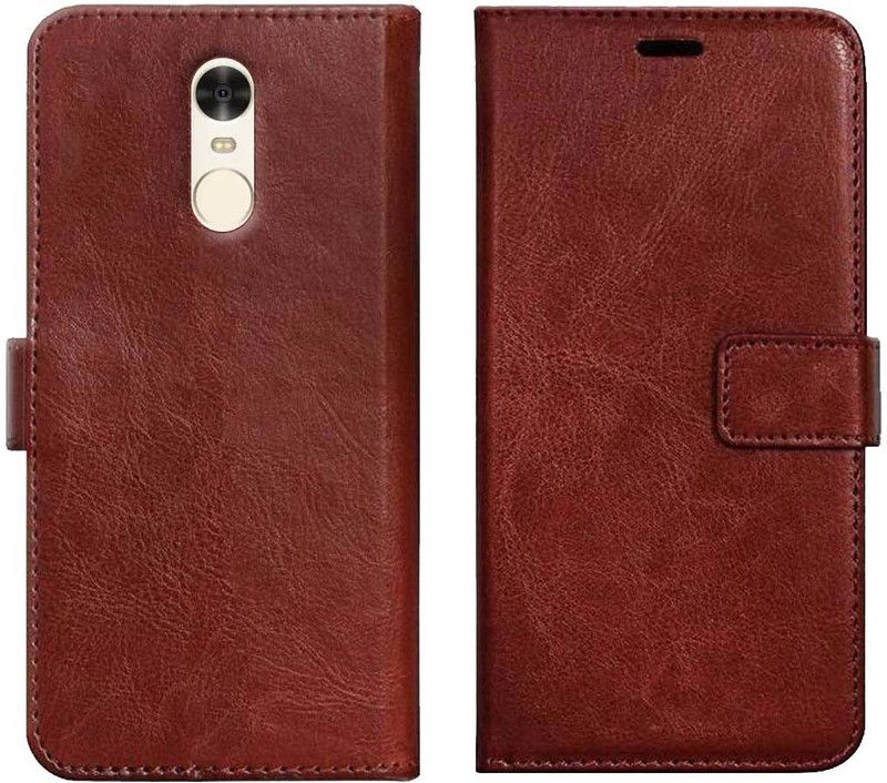 Trap Wallet Case Cover for Mi Redmi Note 4  (Brown, Shock Proof, Pack of: 1)