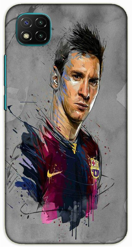 iprinto Back Cover for Poco C3 Messi Back Cover  (Grey, Hard Case, Pack of: 1)