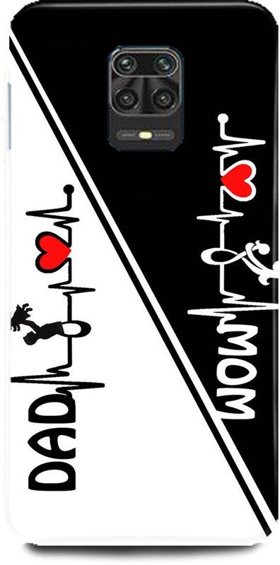 MRBE Back Cover for REDMI Note 9 Pro Max  (White, Black, Hard Case, Pack of: 1)