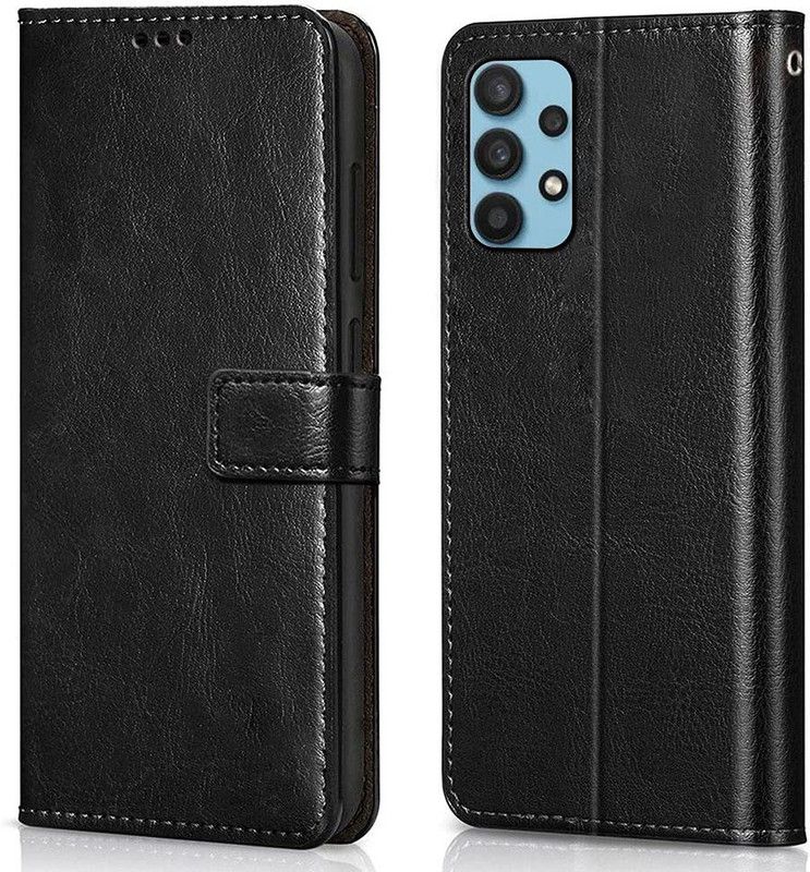 Coverage Flip Cover for SAMSUNG Galaxy A53 (5G)  (Black, Dual Protection)