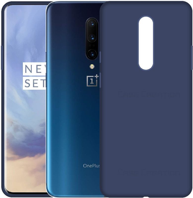 CASE CREATION Back Cover for New Oneplus 7 Pro (2019) Solid Colorful Premium Feel Matte Finish  (Blue, Grip Case, Pack of: 1)