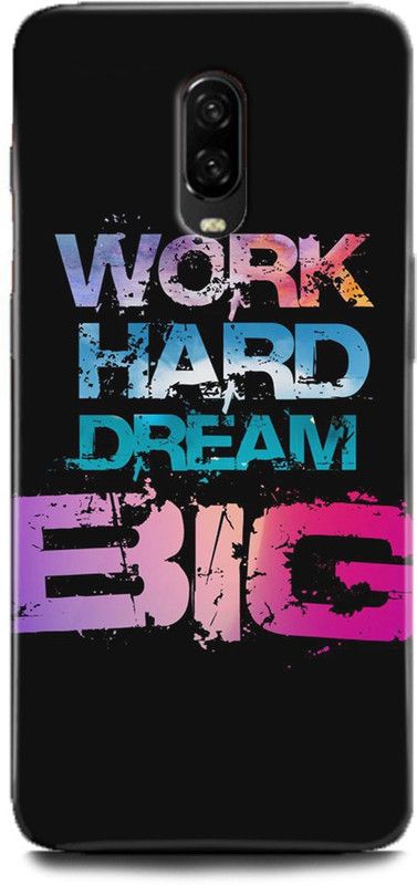 INDICRAFT Back Cover for One Plus 6T, Dream big, Printed  (Multicolor, Shock Proof, Pack of: 1)