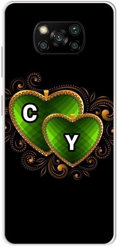 ThePrintlink Back Cover for Poco X3 Pro, MZB08T6IN, C Y, C LOVE Y, C Y NAME, C Y ALPHABET, LOVE  (Multicolor, Shock Proof, Pack of: 1)
