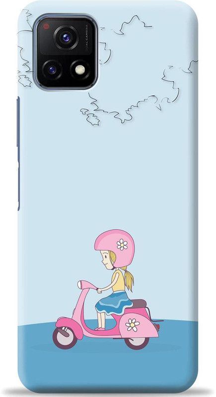 Loffar Back Cover for Vivo Y72 5G  (Blue, Pink, Shock Proof, Pack of: 1)