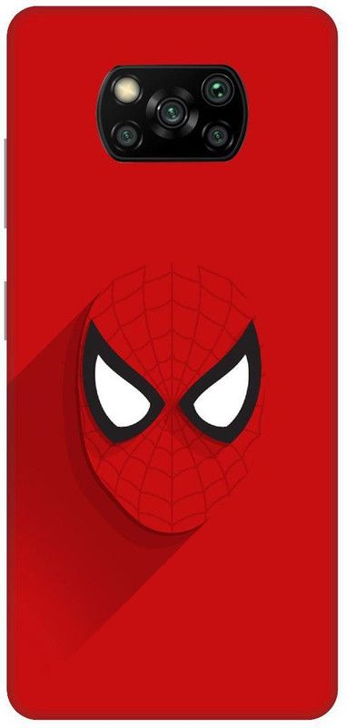 UMPRINT Back Cover for Poco X3  (Red, Hard Case, Pack of: 1)