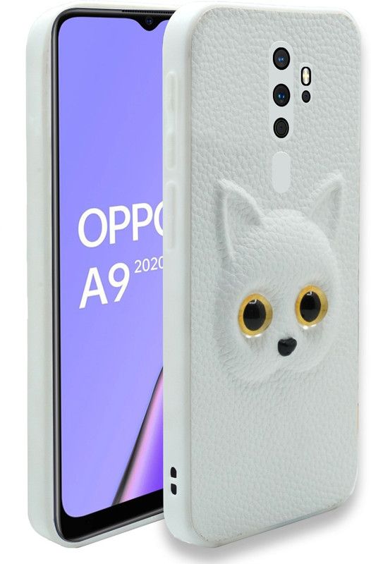 Wowcase Back Cover for Oppo A9 2020, 3D Cute Doll, Hello Kitty Case  (White, 3D Case, Pack of: 1)