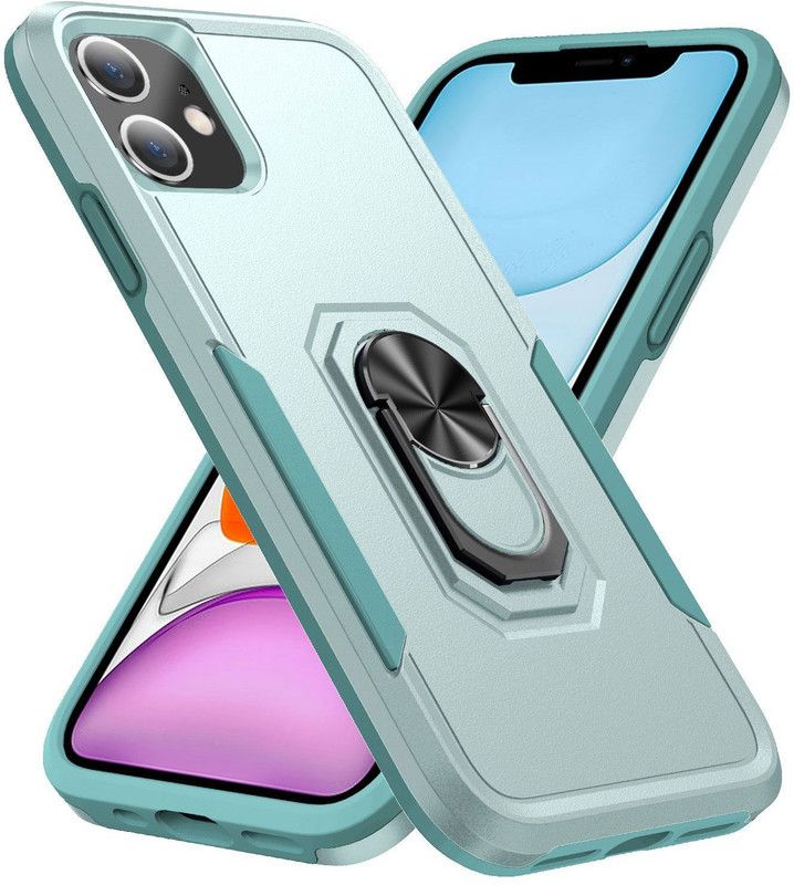 Mofi Back Cover for Apple iPhone 11  (Green, Dual Protection, Pack of: 1)