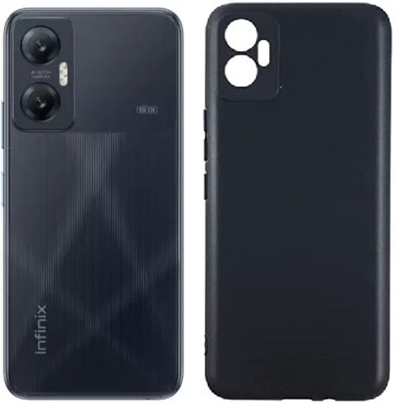 ECMERED Back Cover for Infinix Hot 20, INFINIX HOT 20  (Black, Camera Bump Protector, Silicon, Pack of: 1)
