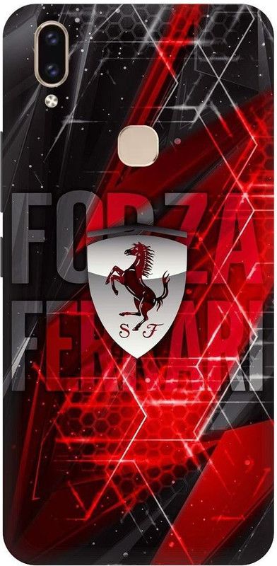THE NARAYANA COLLECTIONS Back Cover for VIVO V9 PRO-1851-FERARI,CAR,SIGN,EMBLEM,HORSE  (Multicolor, Hard Case, Pack of: 1)