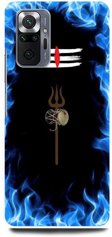 FRONK Back Cover for REDMI Note 10 Pro Max, SHIVJI, MAHAKAL, MAHADEV, TRISHOOL, DAMROO  (Black, Hard Case, Pack of: 1)