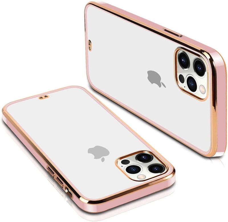 ONCRAVES Back Cover for iphone 12 Pro Luxurious Chrome Case (Pink, Flexible)  (Pink, Flexible, Pack of: 1)