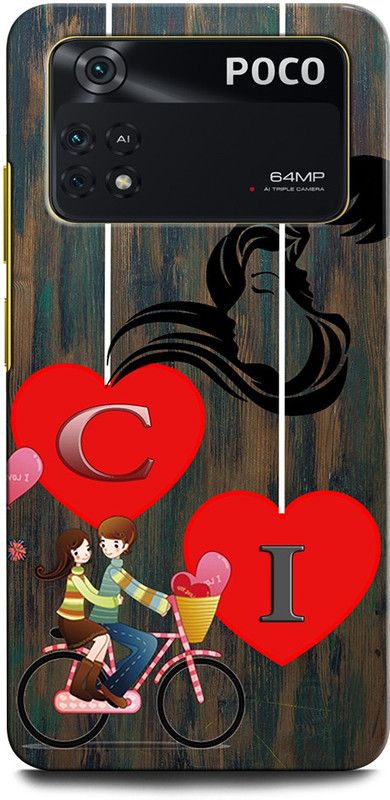 ORBIQE Back Cover for POCO M4 Pro CI, C LOVE I, I LOVE C, C LETTER, I LETTER, CI NAME  (Multicolor, Hard Case, Pack of: 1)