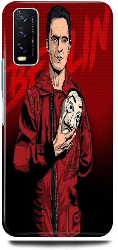 play fast Back Cover for Vivo Y20A, v2054 BERLIN, MONEY, HEIST, ACTOR  (Red, Hard Case, Pack of: 1)