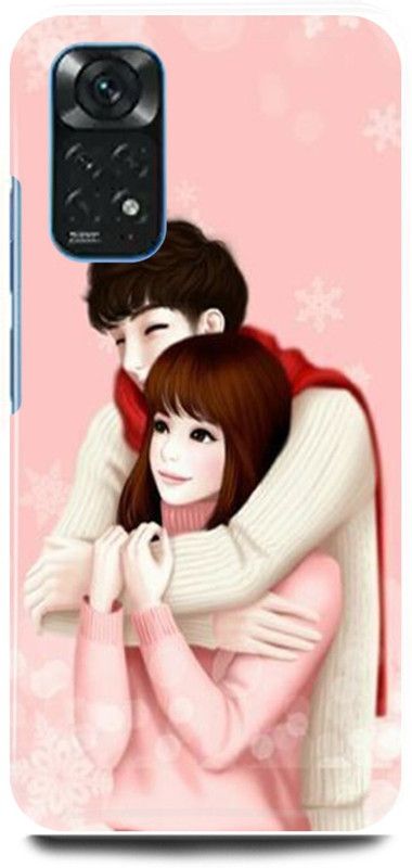 play fast Back Cover for Redmi Note 11S COUPLE, LOVE, HUGG, CUTE, COUPLE  (Pink, Hard Case, Pack of: 1)