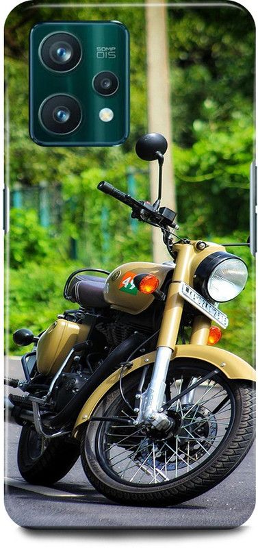 play fast Back Cover for Realme 9 Pro 5G, RMX3471 ROYAL, ENFIELD, BULLET, BIKE, LOVER, RACER  (Green, Hard Case, Pack of: 1)