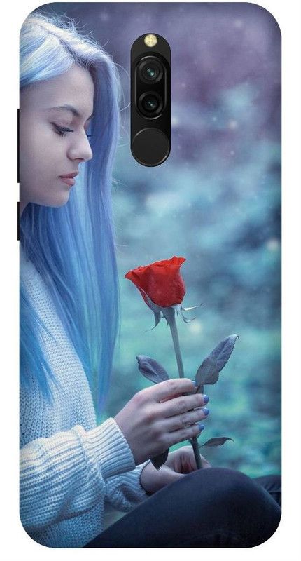 SSMORYA Back Cover for Mi Redmi 8 Girl Printed Back Cover  (Multicolor, Waterproof, Pack of: 1)