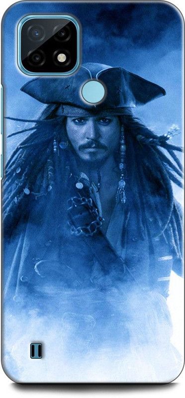 INDICRAFT Back Cover for Realme C21Y, RMX3261 CAPTAIN JACK SPARROW, PIRATES OF THE CARIBBEAN, JOHNY DEPP  (Multicolor, Dual Protection, Pack of: 1)
