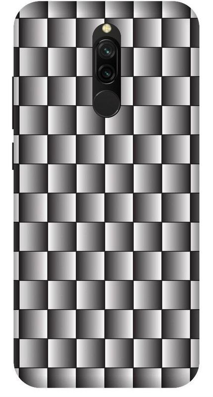 SSMORYA Back Cover for Mi Redmi 8 Silver Structure Printed Back Cover  (Multicolor, Waterproof, Pack of: 1)
