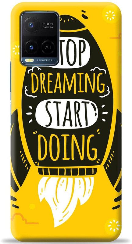 Coverpur Back Cover for Vivo Y21  (Yellow, Shock Proof, Pack of: 1)