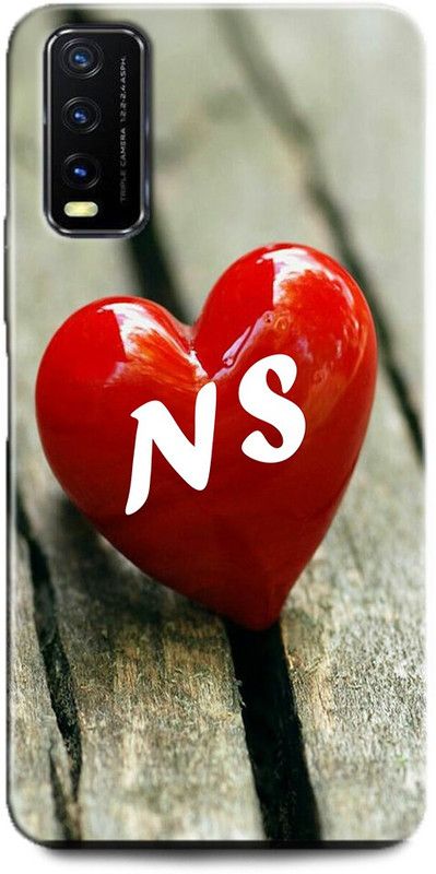 INDICRAFT Back Cover for Vivo Y12G, V2068 N S, N LOVES S, NAME, LETTER, ALPHABET, NS LOVE, HART, BLUE  (Multicolor, Dual Protection, Pack of: 1)