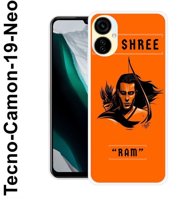 REALKING Back Cover for Tecno Camon 19 Neo  (Orange, Black, Grip Case, Silicon)