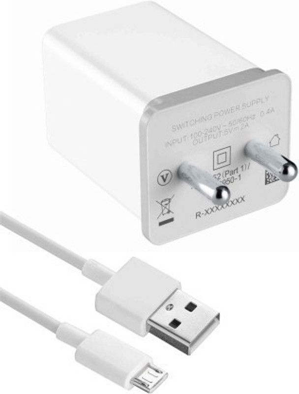 OPPO017Fast Charger with Charge & Sync micro USB Cable 2.4 A Mobile Charger with Detachable Cable  (White)