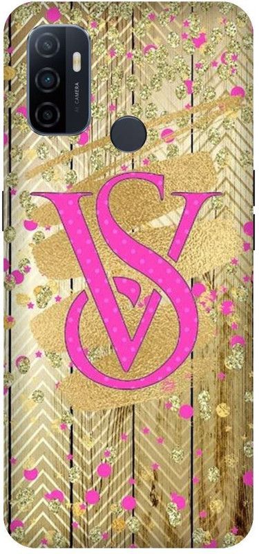PHONE WALEY.COM Back Cover for OPPO A33 (4G) , CPH2137 ,VS, V LOVES S, NAME,VS Love Printed  (Yellow, Hard Case, Pack of: 1)