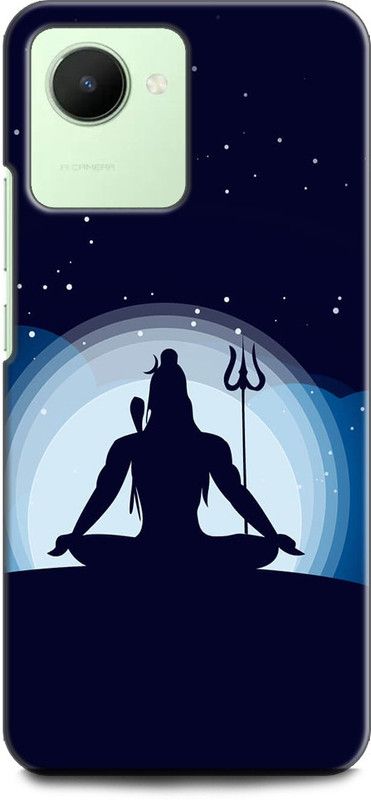 WallCraft Back Cover for Realme Narzo 50i Prime  (Blue, White, Pack of: 1)