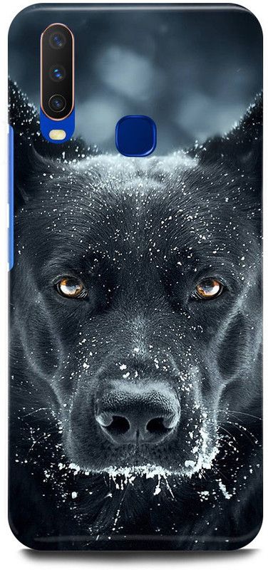 FUGGA Back Cover for Vivo U20, 1921, BLACK, DOG, PUPPIE, CUTE, DOG  (Multicolor, Hard Case, Pack of: 1)