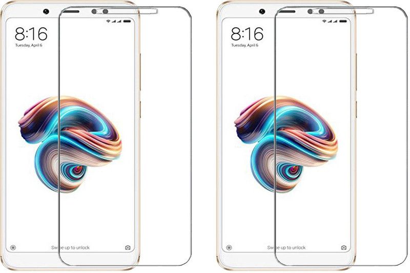 HOBBYTRONICS Tempered Glass Guard for Mi Redmi Note 5 Pro  (Pack of 2)