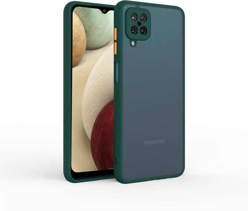 AOnes Back Cover for Samsung Galaxy A12  (Green, Cases with Holder, Pack of: 1)
