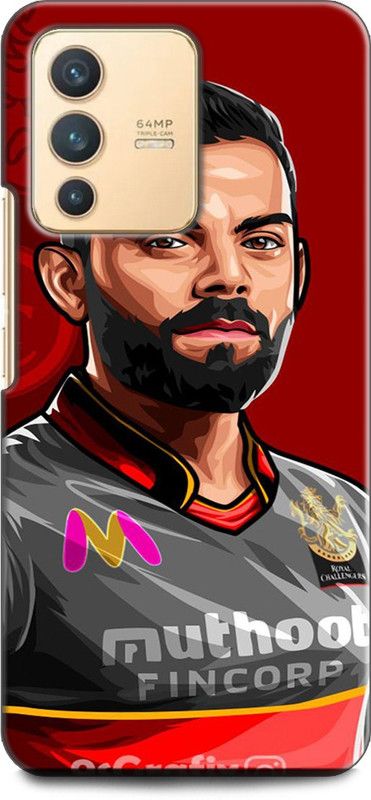 Wall Art Back Cover for Vivo V23 PRO (5G) Virat Kohli, Indian Caption, Cricketars  (Multicolor, Dual Protection, Pack of: 1)