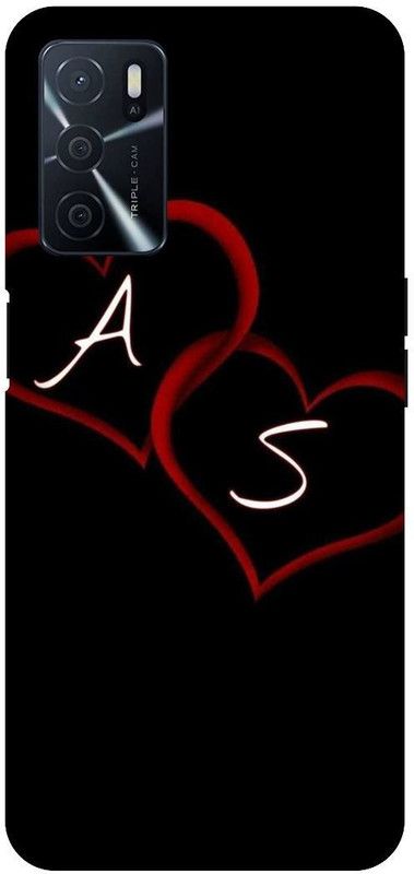 VS PRINT LINK Back Cover for OPPO A16 \ CPH2269 \ AS, A LOVES S, AS NAME, AS Love Printed  (Black, Hard Case, Pack of: 1)