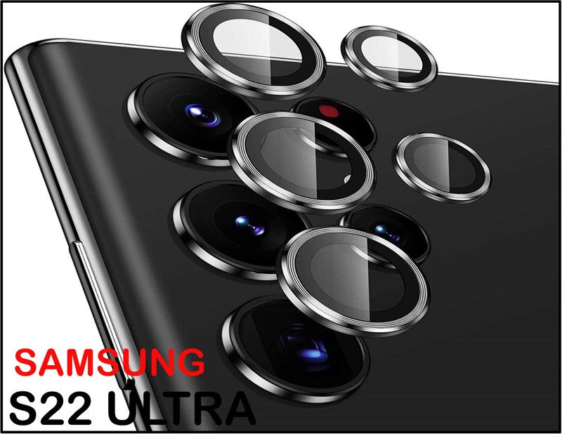 TWUAOP Back Camera Lens Ring Guard Protector for SAMSUNG S22 ULTRA (BLACK COLOUR)  (Pack of: 1)