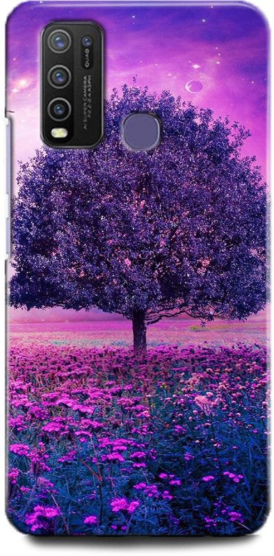 INDICRAFT Back Cover for Vivo Y30, Vivo 1938 FLOWERS, TREE, COLOURFUL NATURE  (Multicolor, Hard Case)