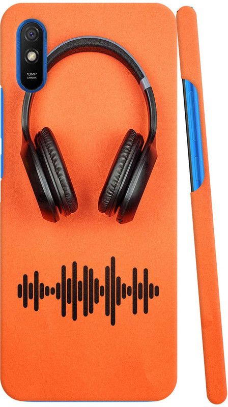 GS PANDA COLLECTIONS Back Cover for REDMI 9i Sport  (Orange, Black, Pack of: 1)