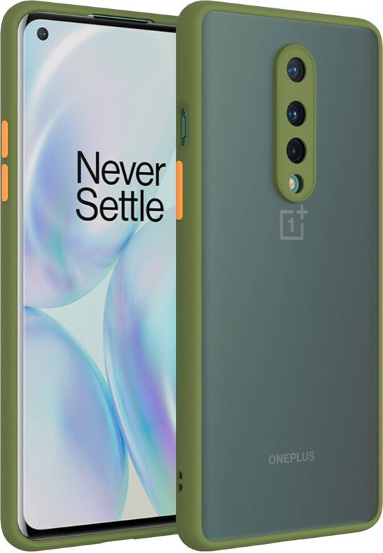 AOnes Back Cover for Oneplus 8  (Green, Cases with Holder, Pack of: 1)
