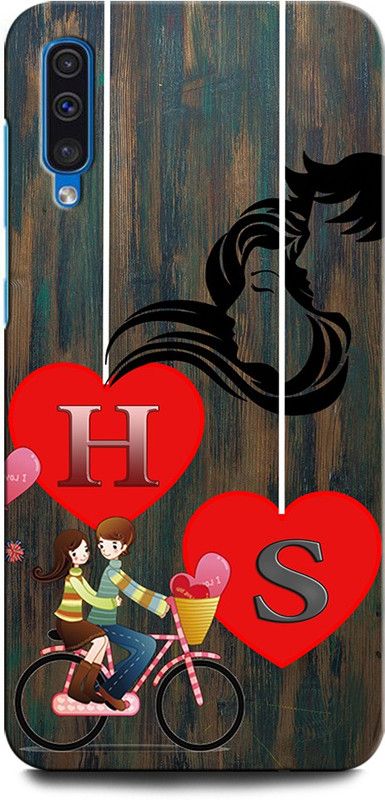 ORBIQE Back Cover for SAMSUNG Galaxy A50s HS, H LOVE S, S LOVE H, H LETTER, P LETTER, HS NAME  (Multicolor, Hard Case, Pack of: 1)