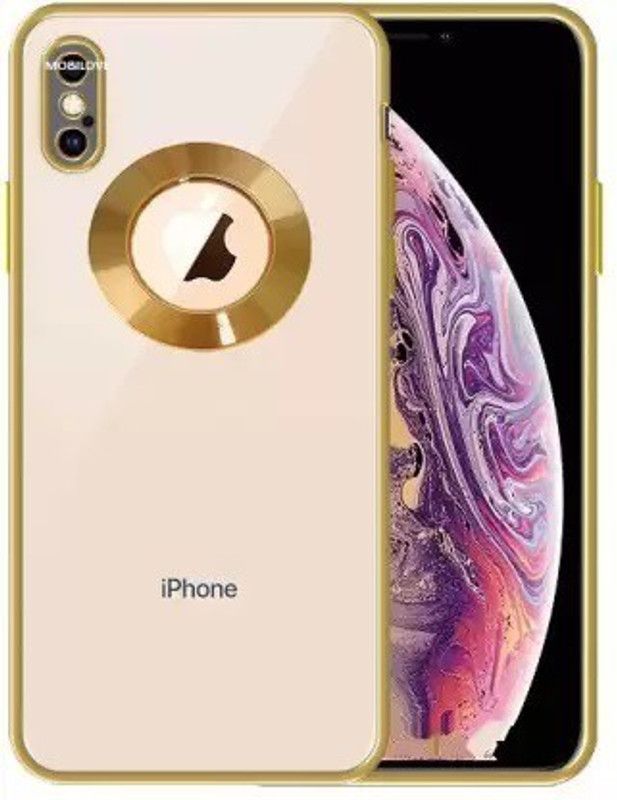 GoPerfect Back Cover for Apple iPhone Xs |12D Soft Silicone Flexible Camera Protection Case  (Gold, Grip Case, Pack of: 1)