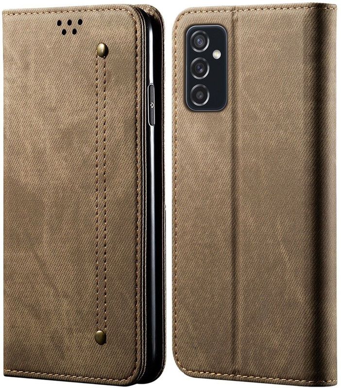 TURTLE Flip Cover for Samsung Galaxy M52 (5G)  (Khaki, Magnetic Case, Pack of: 1)