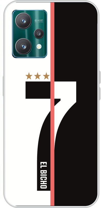 LoveCase Back Cover for Realme 9 Pro 5G  (Black, White, Silicon, Pack of: 1)