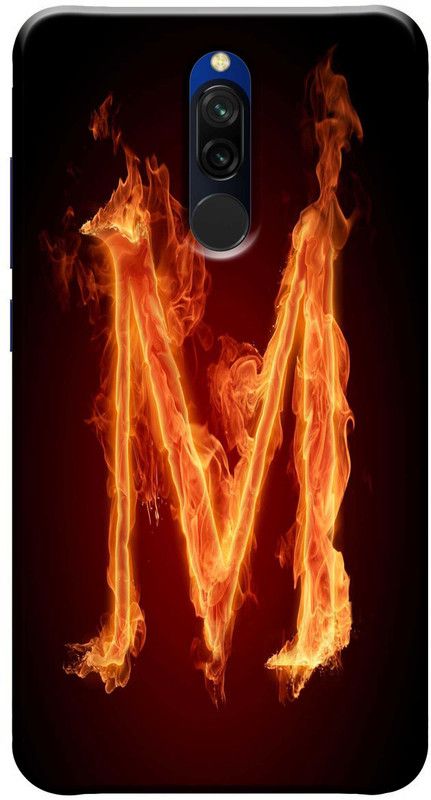 TrenoSio Back Cover for Mi Redmi 8  (Orange, Black, Anti-radiation, Silicon, Pack of: 1)