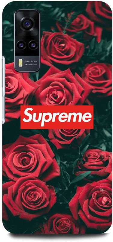 FUGGA Back Cover for Vivo V20 SE, V2022, FLOWERS, RED, FLOWER, COLORFUL, GOLDEN, SUPREME  (Multicolor, Hard Case, Pack of: 1)