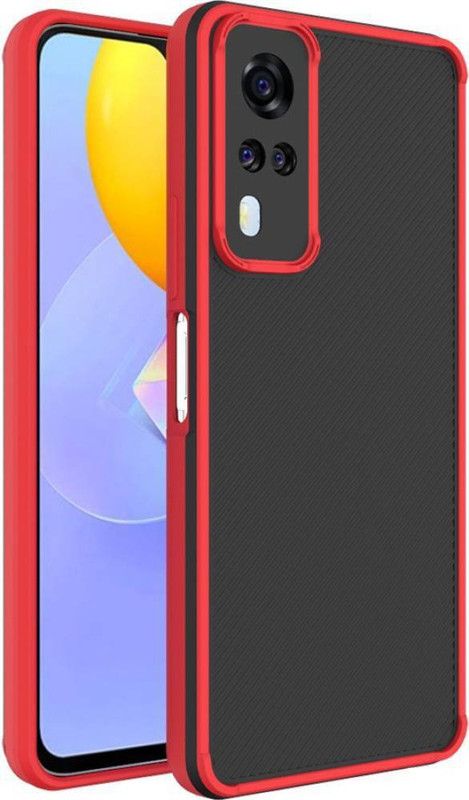 AOnes Back Cover for VIVO Y51  (Red, Cases with Holder, Pack of: 1)