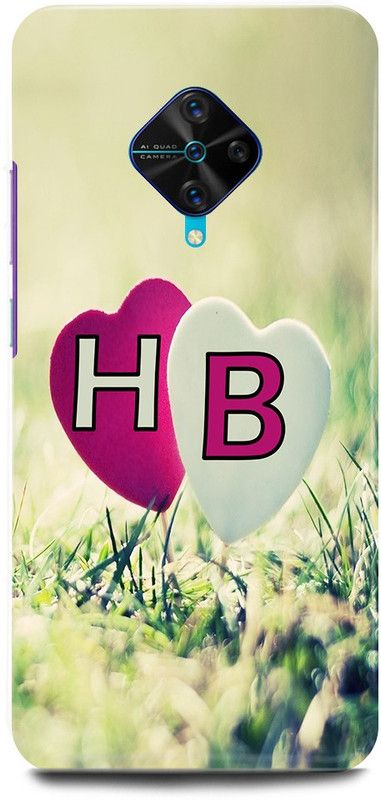 JUGGA Back Cover for Vivo S1 Pro, 1920, H LOVES B NAME,H NAME, B LETTER, ALPHABET,H LOVE B NAME  (Green, Hard Case, Pack of: 1)