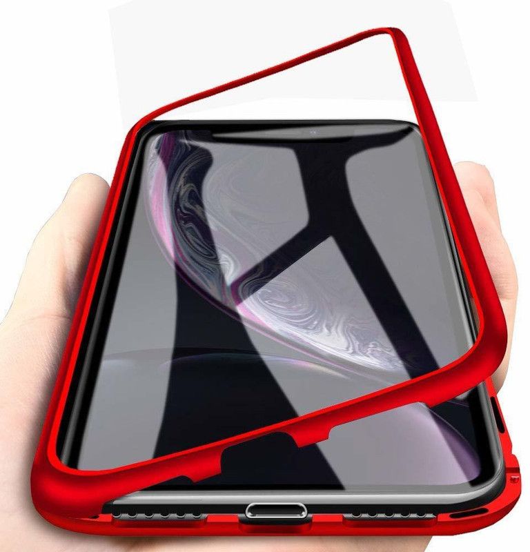 Vaku Luxos Front & Back Case for Samsung Galaxy A7 (2018) Auto-Fit Magnetic Wireless Edition Aluminium Ultra-Thin Case  (Red, Shock Proof, Pack of: 1)