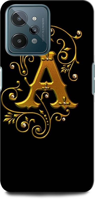 INTELLIZE Back Cover for Realme C31 A, A LETTER, A ALPHABET, DESIGN  (Multicolor, Hard Case, Pack of: 1)