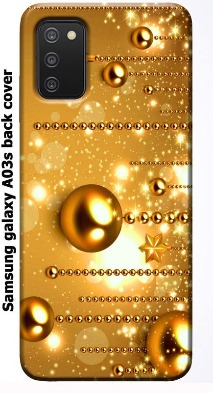 Lesend Back Cover for Samsung Galaxy A03s  (Gold, Dual Protection, Silicon, Pack of: 1)