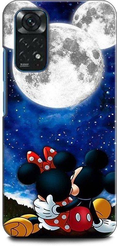 WallCraft Back Cover for Redmi Note 11S MINNIE MOUSE, MICKEY MOUSE, CARTOON, DISNEY, MOON  (Multicolor, Dual Protection, Pack of: 1)